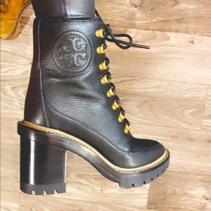 Tory Burch Miller Mixed Materials Lug in Black